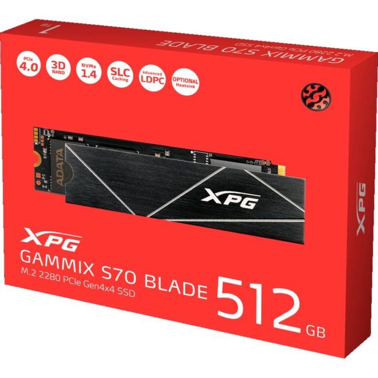 ADATA XPG GAMMIX S70 BLADE 512 GB, SSD - AGAMMIXS70B-512G-CS technikbar