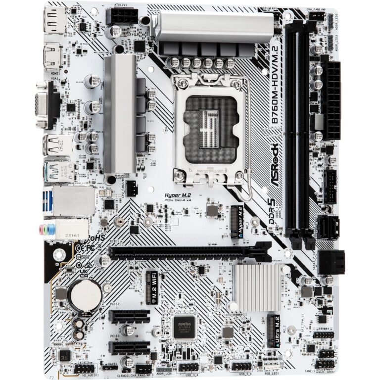 ASRock B760M-HDV/M.2 WHITE, Mainboard - 90-MXBMJ0-A0UAYZ technikbar