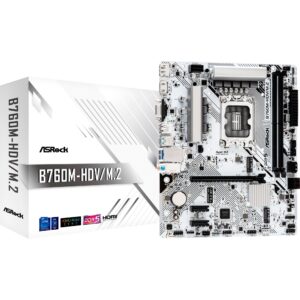 ASRock B760M-HDV/M.2 WHITE, Mainboard - 90-MXBMJ0-A0UAYZ technikbar