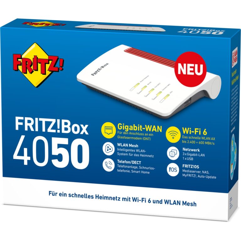 AVM FRITZ!Box 4050, Glasfaser-Router - 20003052 technikbar