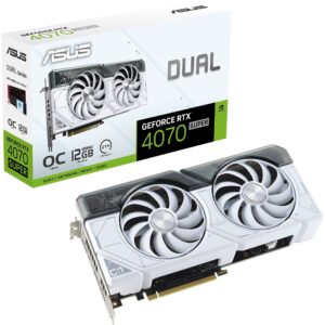 Asus GeForce RTX 4070 SUPER DUAL OC WHITE, Grafikkarte - 90YV0K84-M0NA00 technikbar