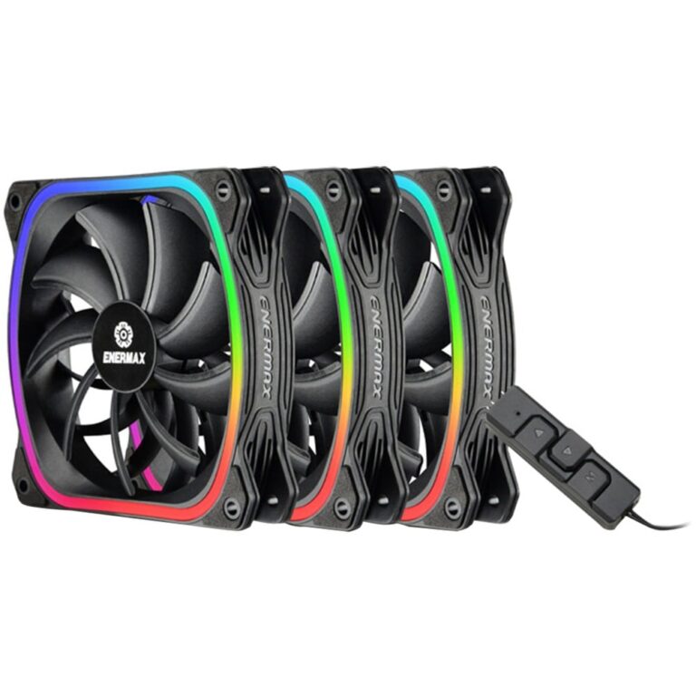 Enermax SquA RGB 3 Fan Pack 120x120, Gehäuselüfter