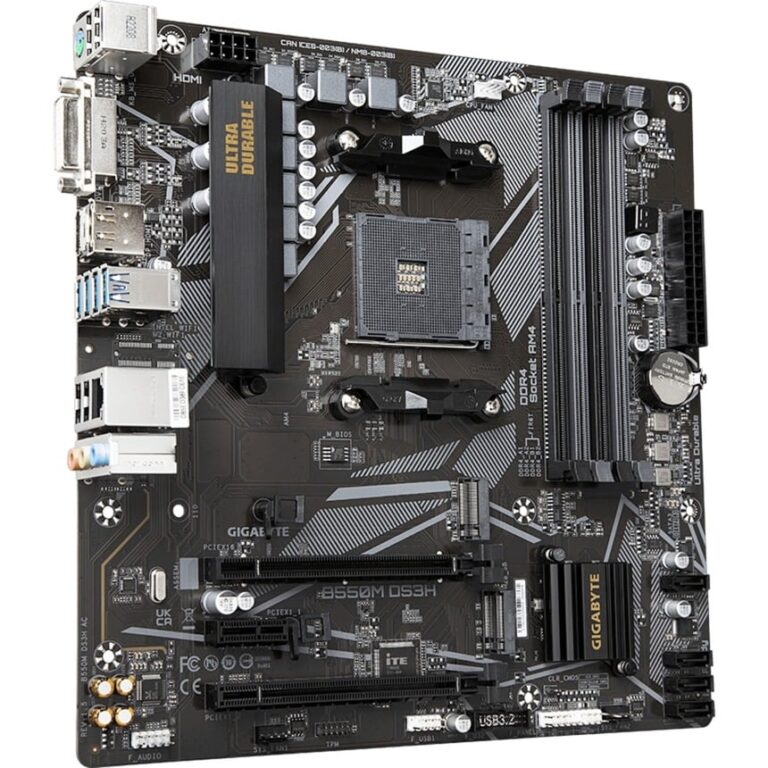 Gigabyte B550M DS3H, Mainboard technikbar