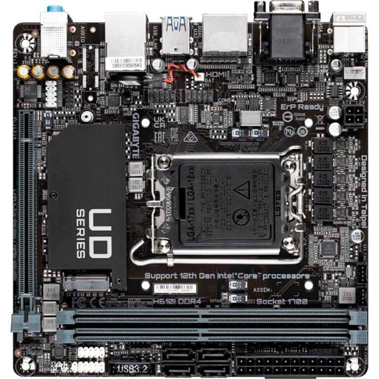Gigabyte H610I DDR4, Mainboard technikbar