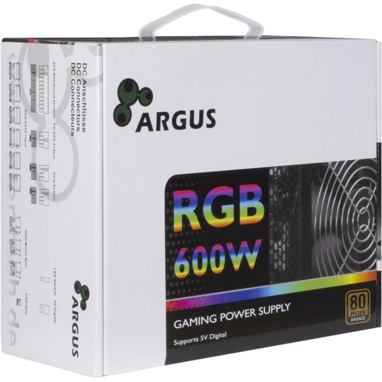 Inter-Tech Argus RGB-600W II, PC-Netzteil - 88882146 technikbar