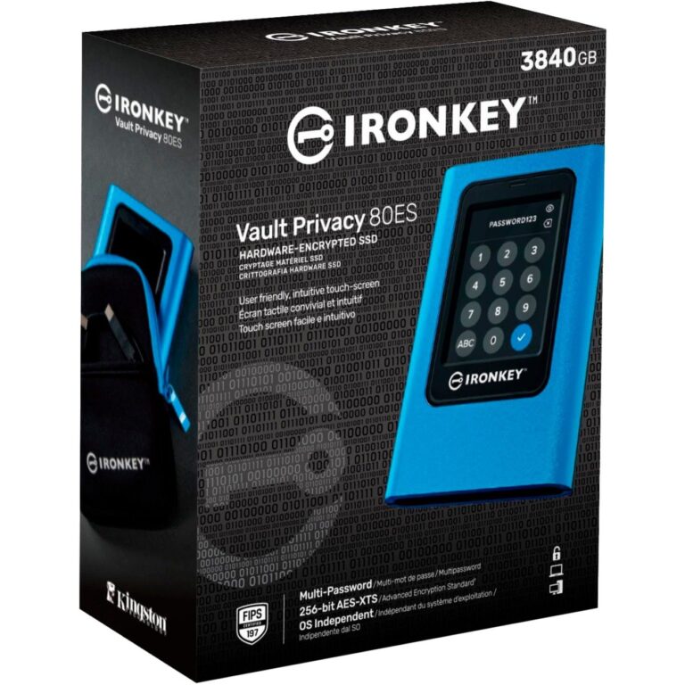 Kingston IronKey Vault Privacy 80 3.84 TB, Externe SSD - IKVP80ES/3840G technikbar