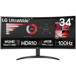 LG 34WR50QK-B, LED-Monitor - 34WR50QK-B.AEU technikbar