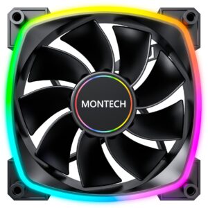 Montech RX140 PWM 140x140x25, Gehäuselüfter - RX140 PWM Black technikbar