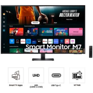 Samsung Smart Monitor S43DM702UU, LED-Monitor - LS43DM702UUXEN technikbar