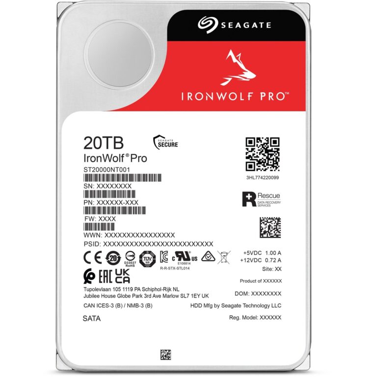 Seagate IronWolf Pro NAS 20 TB CMR, Festplatte - ST20000NT001 technikbar