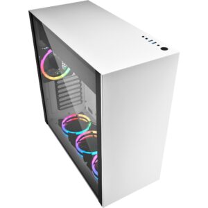 Sharkoon PURE STEEL White RGB, Tower-Gehäuse technikbar