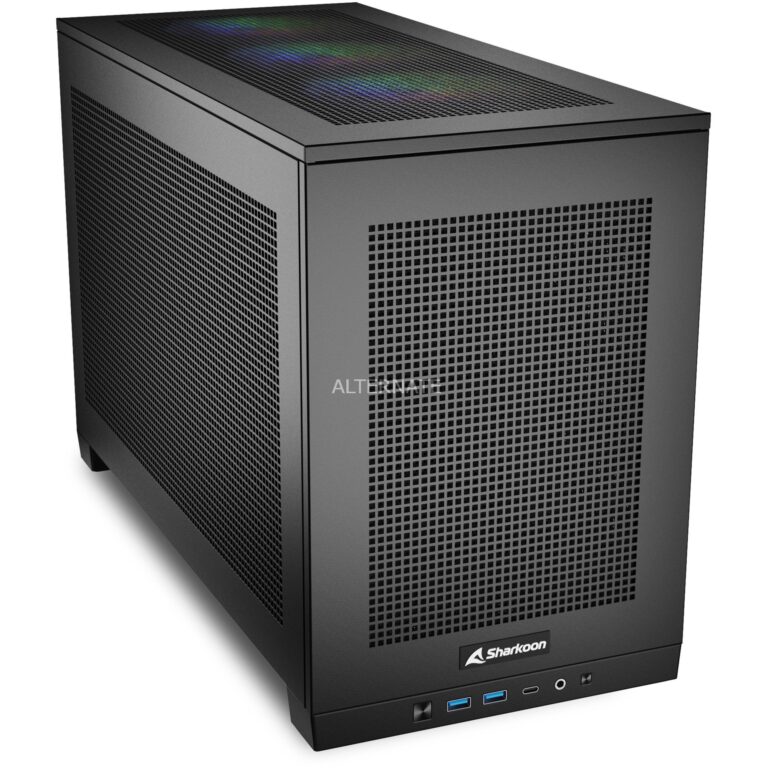 Sharkoon REBEL C20 ITX RGB, Tower-Gehäuse technikbar