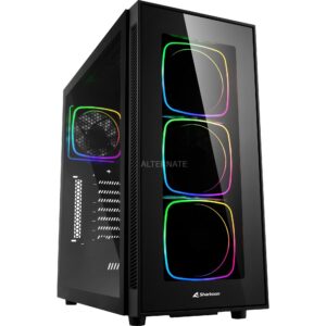 Sharkoon TG6 RGB, Tower-Gehäuse technikbar
