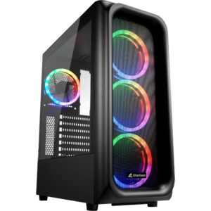 Sharkoon TK5M RGB, Tower-Gehäuse technikbar