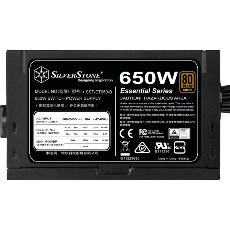 Silverstone SST-ET650-B v1.4 650W, PC-Netzteil technikbar