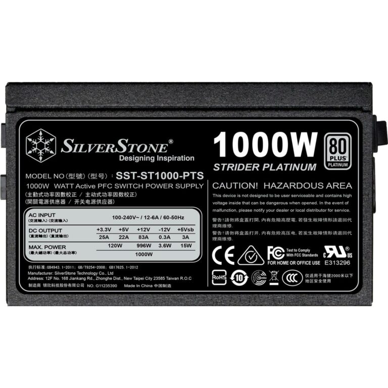 Silverstone SST-ST1000-PTS 1000W, PC-Netzteil - 30335 technikbar