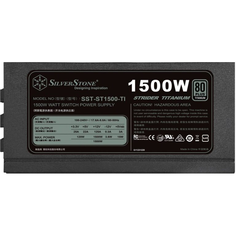 Silverstone SST-ST1500-TI v2.0, PC-Netzteil technikbar