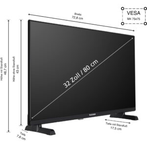 Telefunken XH32TO750S, LED-Fernseher technikbar