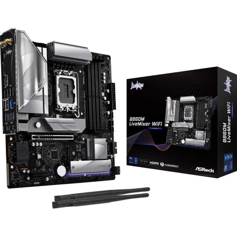 ASRock B860M LiveMixer WiFi, Mainboard - 90-MXBRT0-A0UAYZ technikbar
