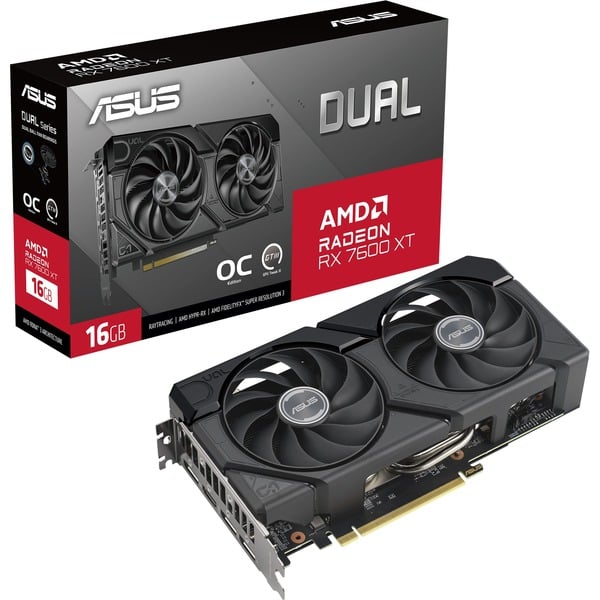 Asus Radeon RX 7600 XT DUAL GAMING OC, Grafikkarte