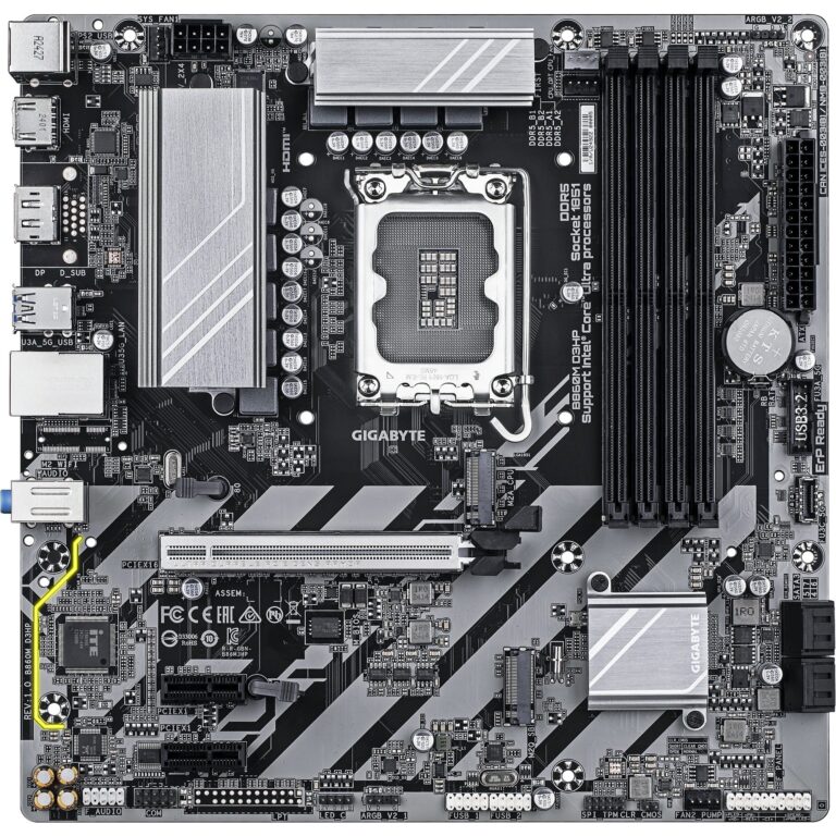 Gigabyte B860M D3HP, Mainboard technikbar