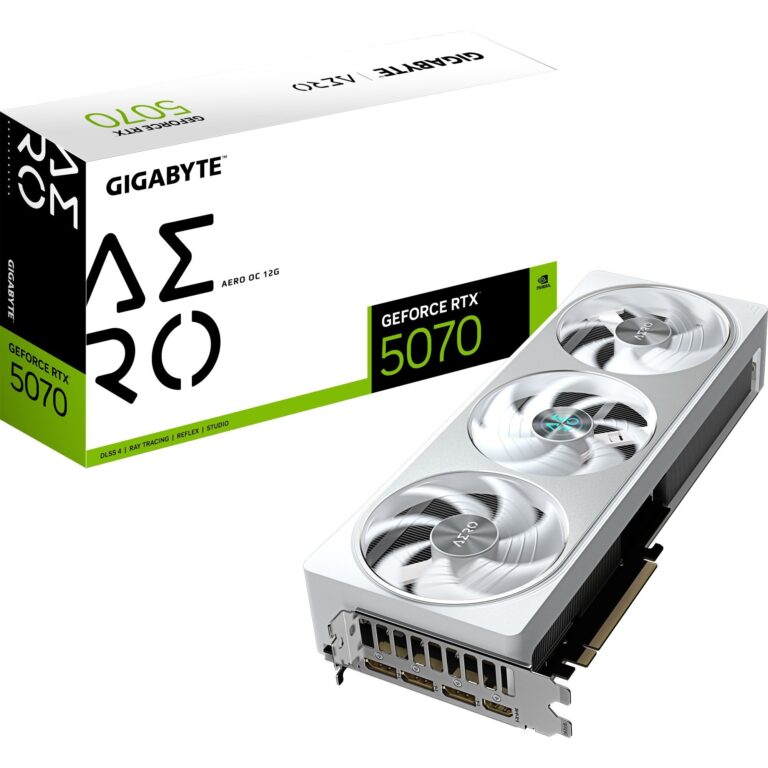 Gigabyte GeForce RTX 5070 AERO OC, Grafikkarte - GV-N5070AERO OC-12GD technikbar