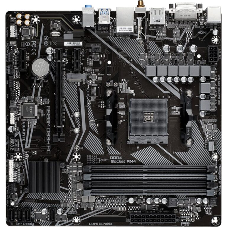 Gigabyte GiBy A520M DS3H AC, Mainboard technikbar