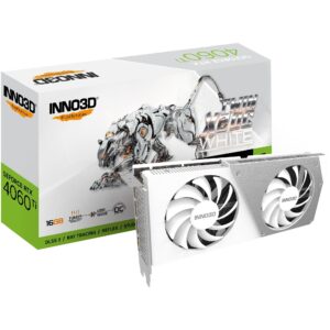 Inno3d GeForce RTX 4060 Ti 16GB Twin X2 OC WHITE, Grafikkarte - N406T2-16D6X-178055W technikbar