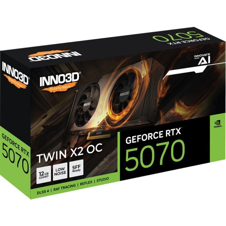 Inno3d GeForce RTX 5070 TWIN X2 OC, Grafikkarte - N50702-12D7X-195064N technikbar