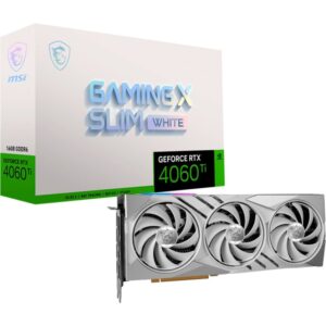 MSI GeForce RTX 4060 Ti GAMING X SLIM 16G WHITE, Grafikkarte - V517-001R technikbar