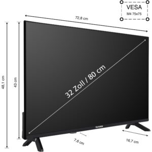 Telefunken QF32AN750S, LED-Fernseher technikbar
