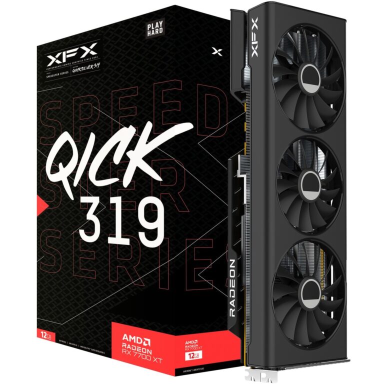 XFX Radeon RX 7700 XT SPEEDSTER QICK319 BLACK Gaming, Grafikkarte - RX-77TQICKB9 technikbar