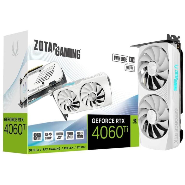 Zotac GeForce RTX 4060 Ti 8GB Twin Edge OC White Edition, Grafikkarte - ZT-D40610Q-10M technikbar