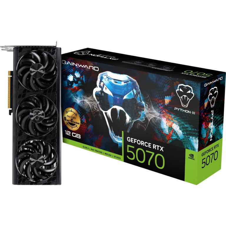 Gainward GeForce RTX 5070 Python III OC, Grafikkarte - NE75070S19K9-GB2050T technikbar