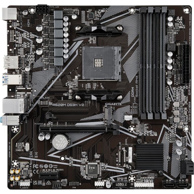 Gigabyte A520M DS3H V2, Mainboard technikbar