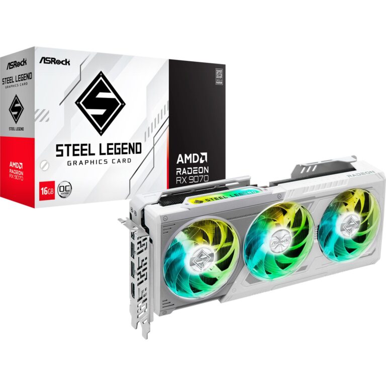 ASRock Radeon RX 9070 STEEL LEGEND OC, Grafikkarte