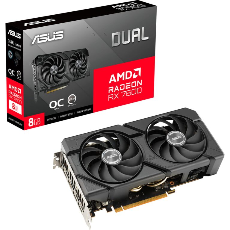 Asus Radeon RX 7600 DUAL EVO OC, Grafikkarte