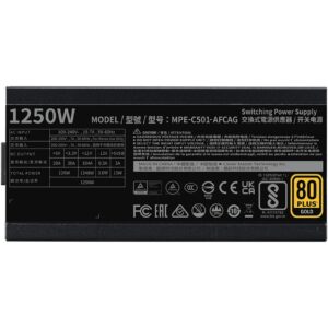 Cooler Master MWE 1250 V2 Black, PC-Netzteil - MPE-C501-AFCAG-3EEU technikbar