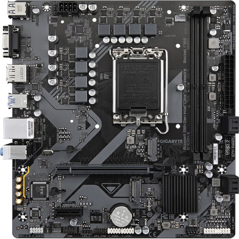 Gigabyte B760M E, Mainboard technikbar