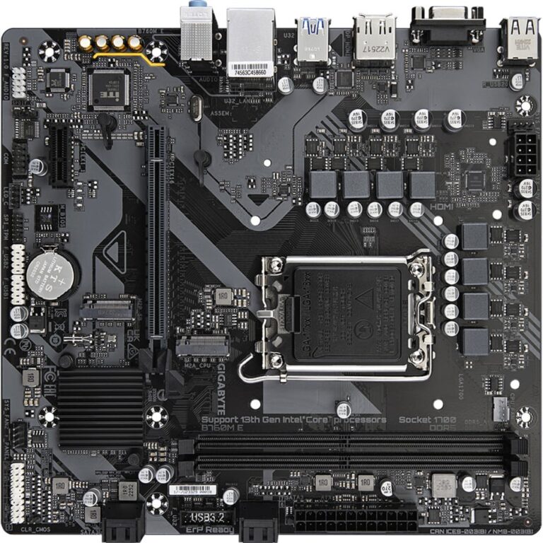 Gigabyte B760M E, Mainboard technikbar