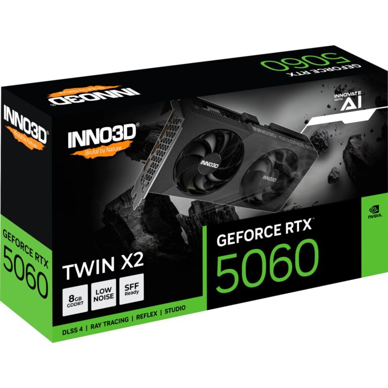 Inno3d GeForce RTX 5060 TWIN X2 8GB, Grafikkarte - N50602-08D7-195071N technikbar