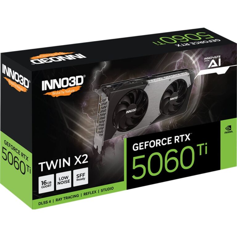 Inno3d GeForce RTX 5060 Ti TWIN X2 16GB, Grafikkarte - N506T2-16D7-191073N technikbar
