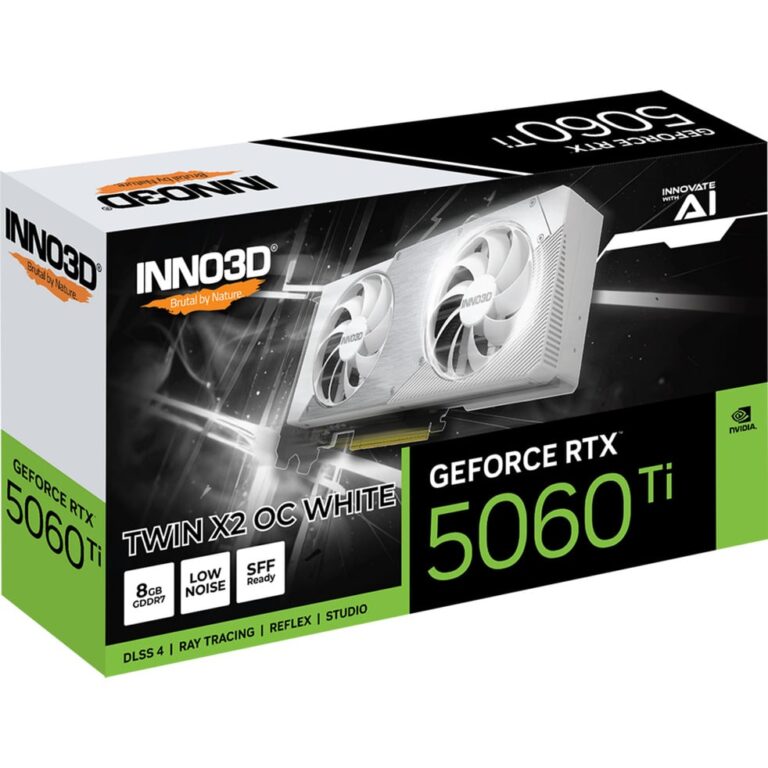 Inno3d GeForce RTX 5060 Ti TWIN X2 OC WHITE 8GB, Grafikkarte - N506T2-08D7X-193075W technikbar