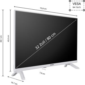 Telefunken XF32TO750S-W, LED-Fernseher technikbar