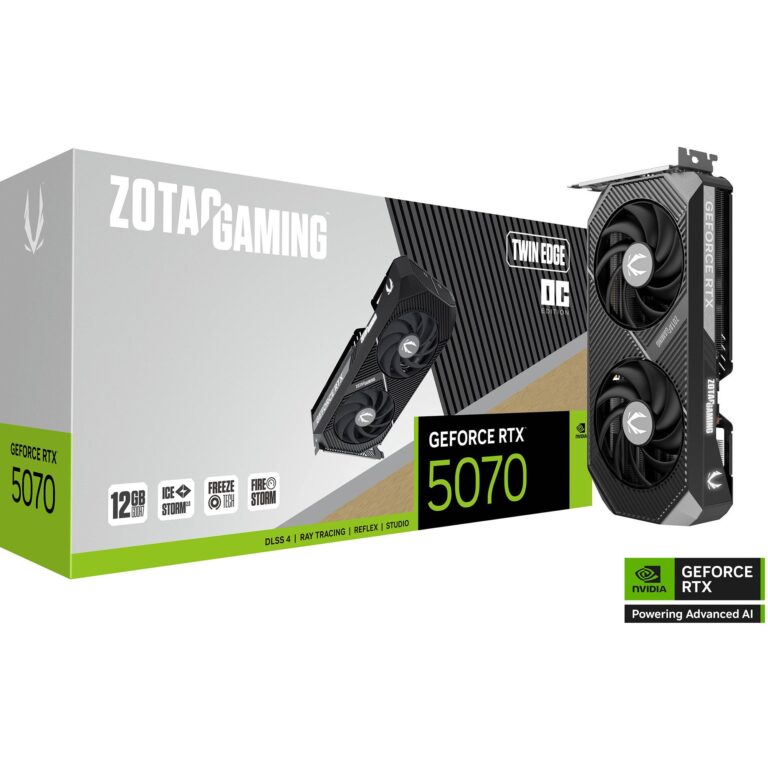 Zotac GeForce RTX 5070 Twin Edge OC, Grafikkarte - ZT-B50700H-10P technikbar
