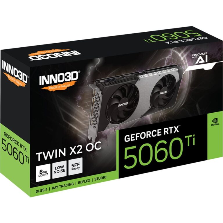 Inno3d GeForce RTX 5060 Ti TWIN X2 OC 8GB, Grafikkarte - N506T2-08D7X-193075N technikbar