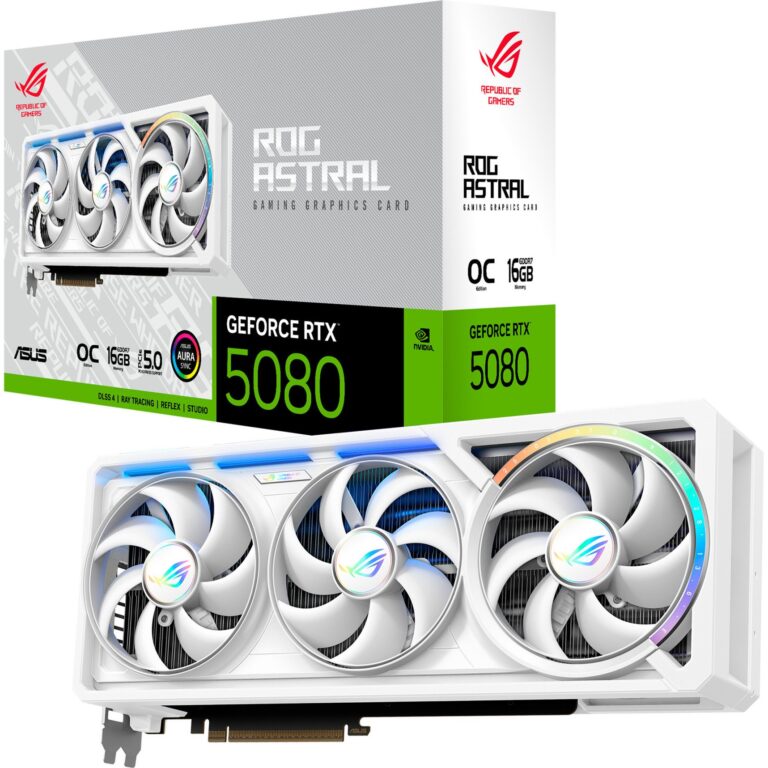 Asus GeForce RTX 5080 ROG ASTRAL GAMING OC WHITE, Grafikkarte