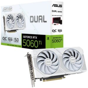 Asus GeForce RTX 5060 Ti DUAL OC 16GB WHITE EDITION, Grafikkarte - 90YV0MH6-M0NA00 technikbar
