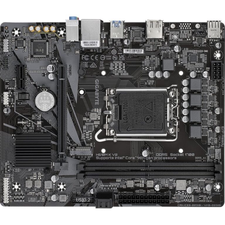 Gigabyte H610M K V2, Mainboard technikbar