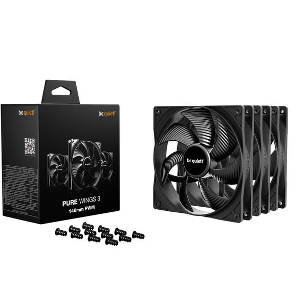 be quiet! Pure Wings 3 140mm PWM 3-Pack, Gehäuselüfter